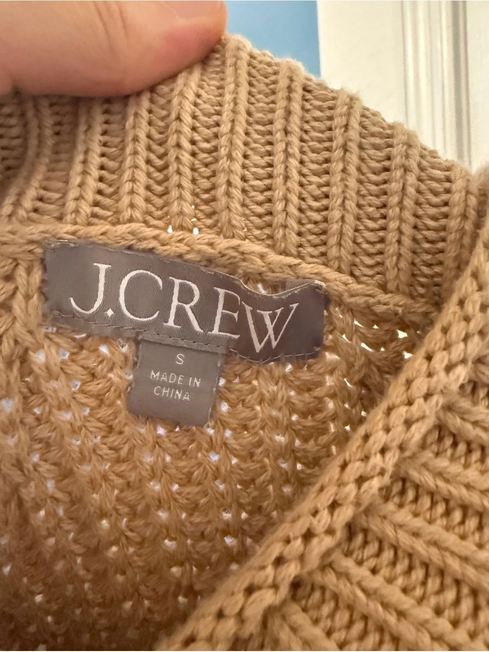 J. Crew Camel Ribbed Mock Neck Sweater